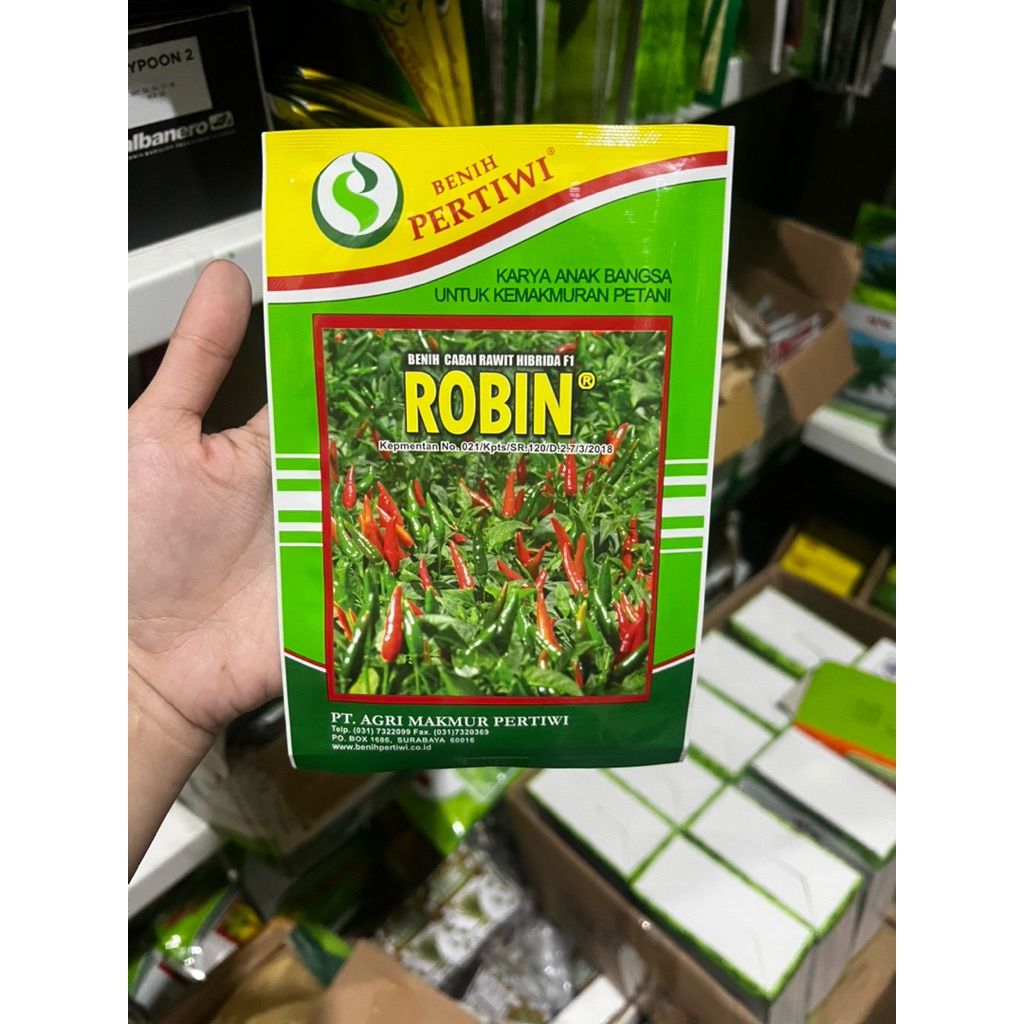 Benih cabe rawit hijau ROBIN F1 10 gram cabai cabe rawit robin f1 dari benih pertiwi