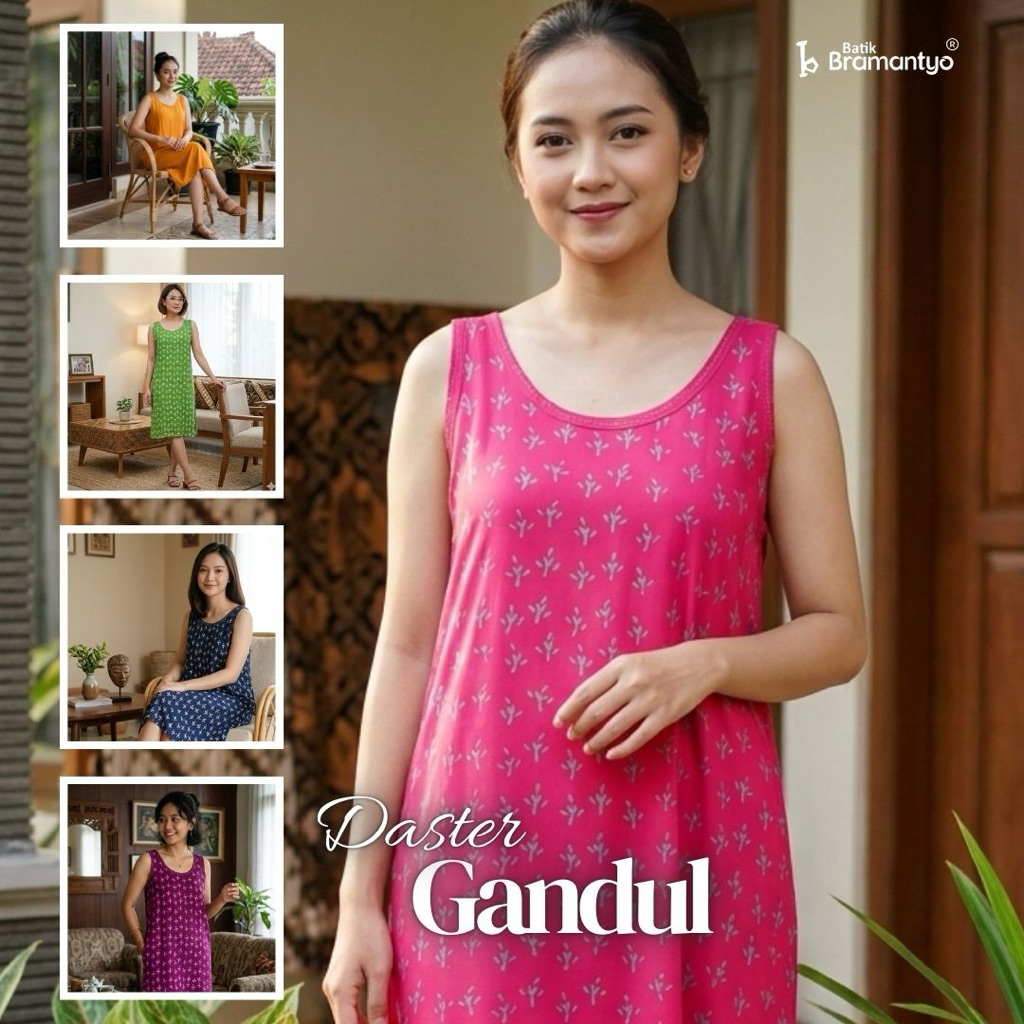 DASTER GANDUL MINI  GRADASI WARNA BATIK CAP