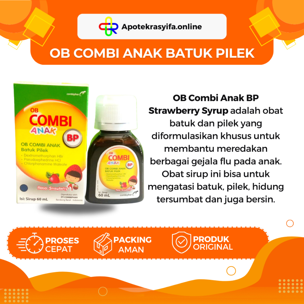 OB Combi Anak BP Sirup Batuk Pilek Strawberry 60ml