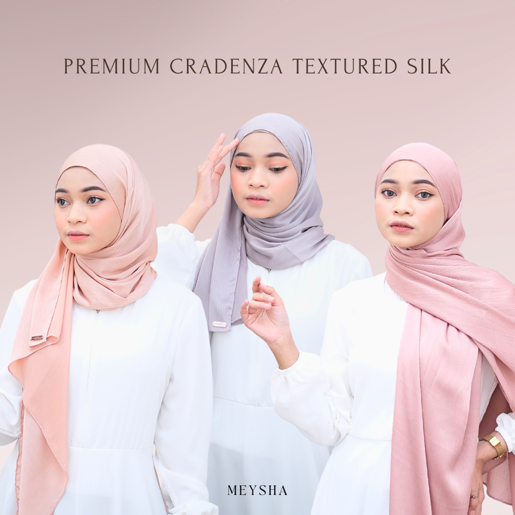 Premium Pashmina Textured Silk | Original Pashmina Malay Silk | Pashmina Cradenza Silk