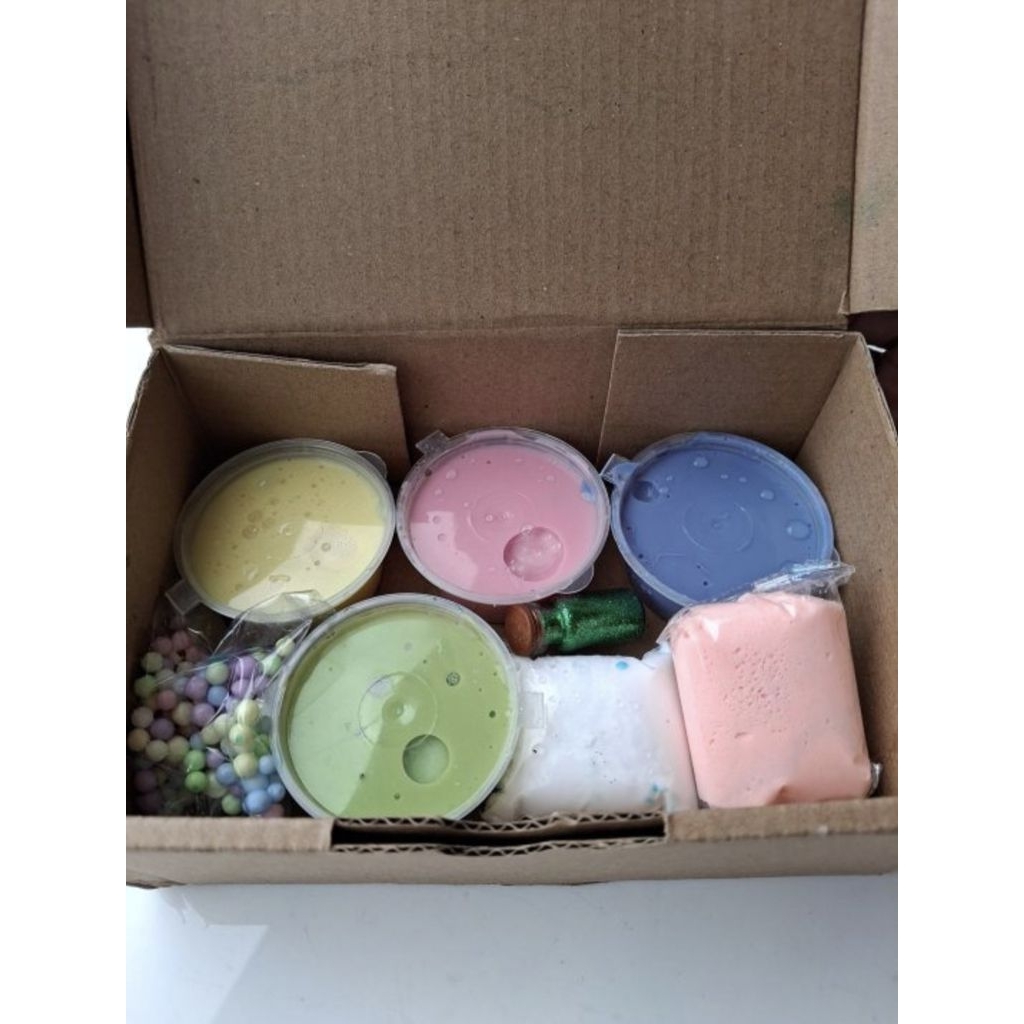 PAKET SLIME WARNA WARNI ISI 4 ( 35ML ) || SLIME PUDING || BY SLIME KUY
