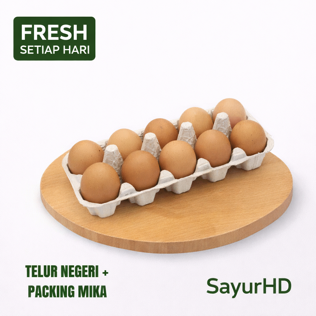 SayurHD Telur Ayam Negeri 10 Butir Telur Telor Segar (Packing Dijamin Aman)