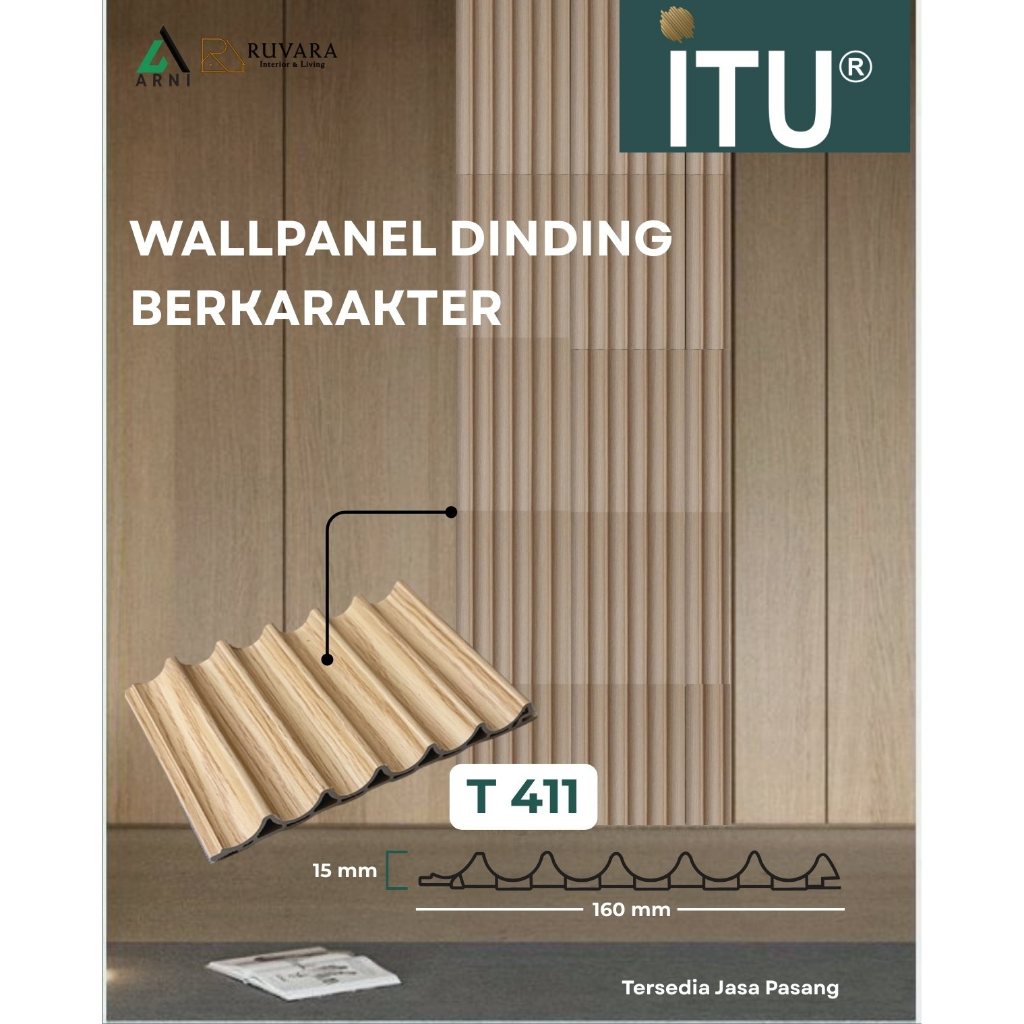 ITU Wallpanel Dinding PVC | WPC Dinding  Panel | Dinding Dekoratif Interior | PVC Panel SERI Txxx