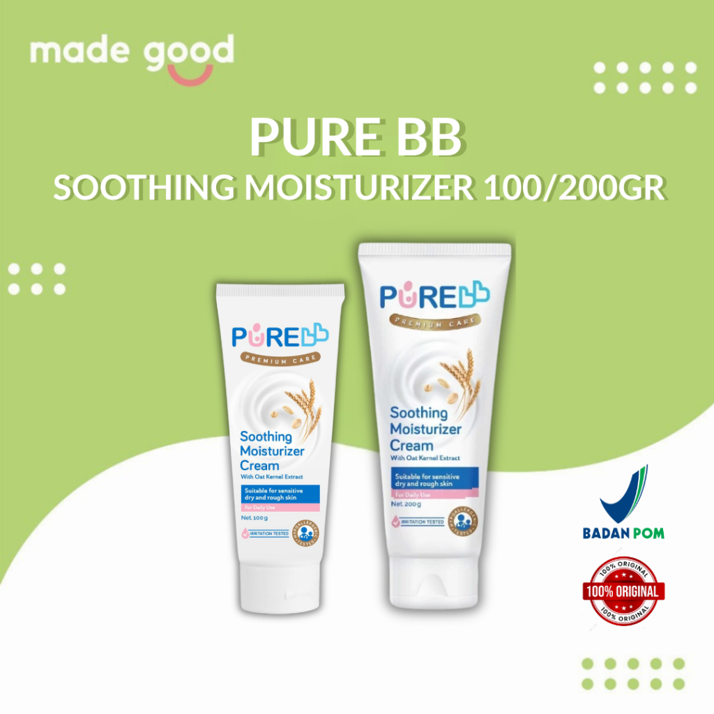 PureBB Soothing Moisturizer Cream 100gr / 200gr Krim Pelembab Bayi Kulit Sensitif Baby Cream