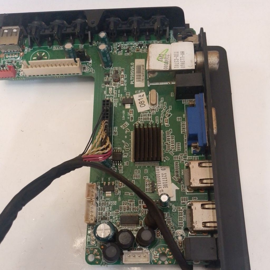 Mainboard PLT59SV6.0  TV Polytron type PLD 32T719 Bekas copotan normal(Motherboard/Mesin TV) untuk T
