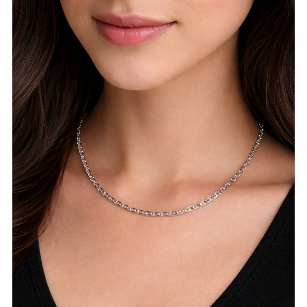 TERBARU Kalung Toscano Polos Koleksi Josean Elegant Emas Putih Asli