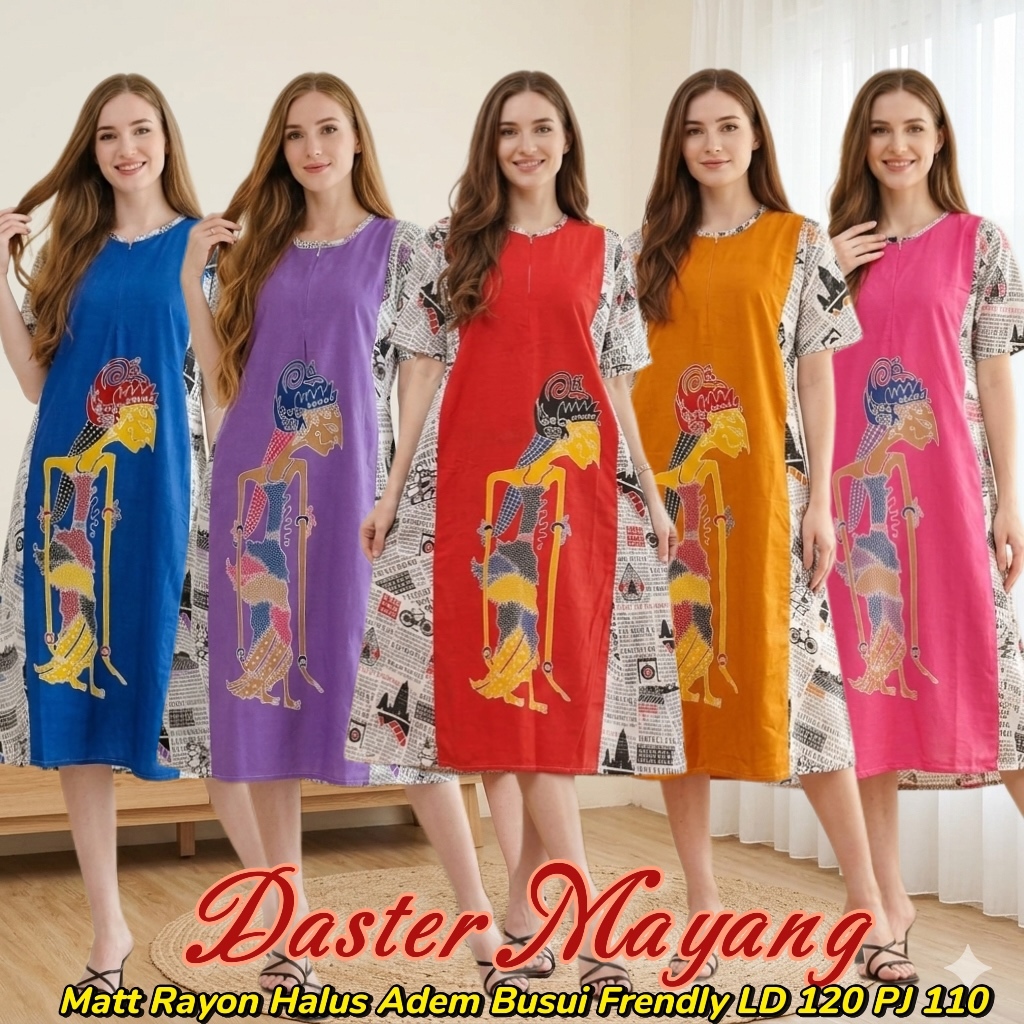 Jessa Batik | Daster Mayang by Jessa Batik Bahan Rayon Halus Busui Friendly Nyaman Dipakai LD 120 PB