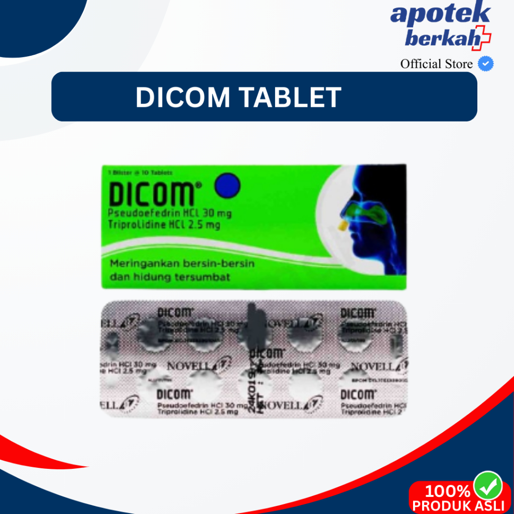 Dicom Tablet - Meringankan Bersin dan Hidung Tersumbat