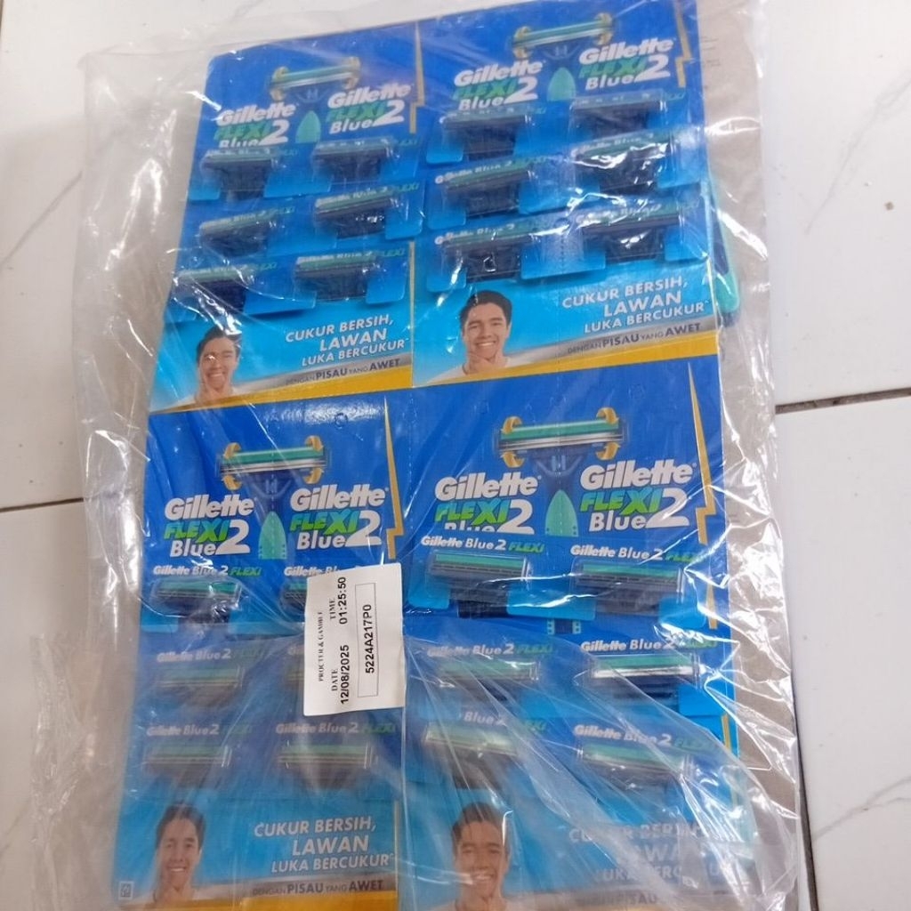 gillette blue 2 flexi isi 24 pcs original
