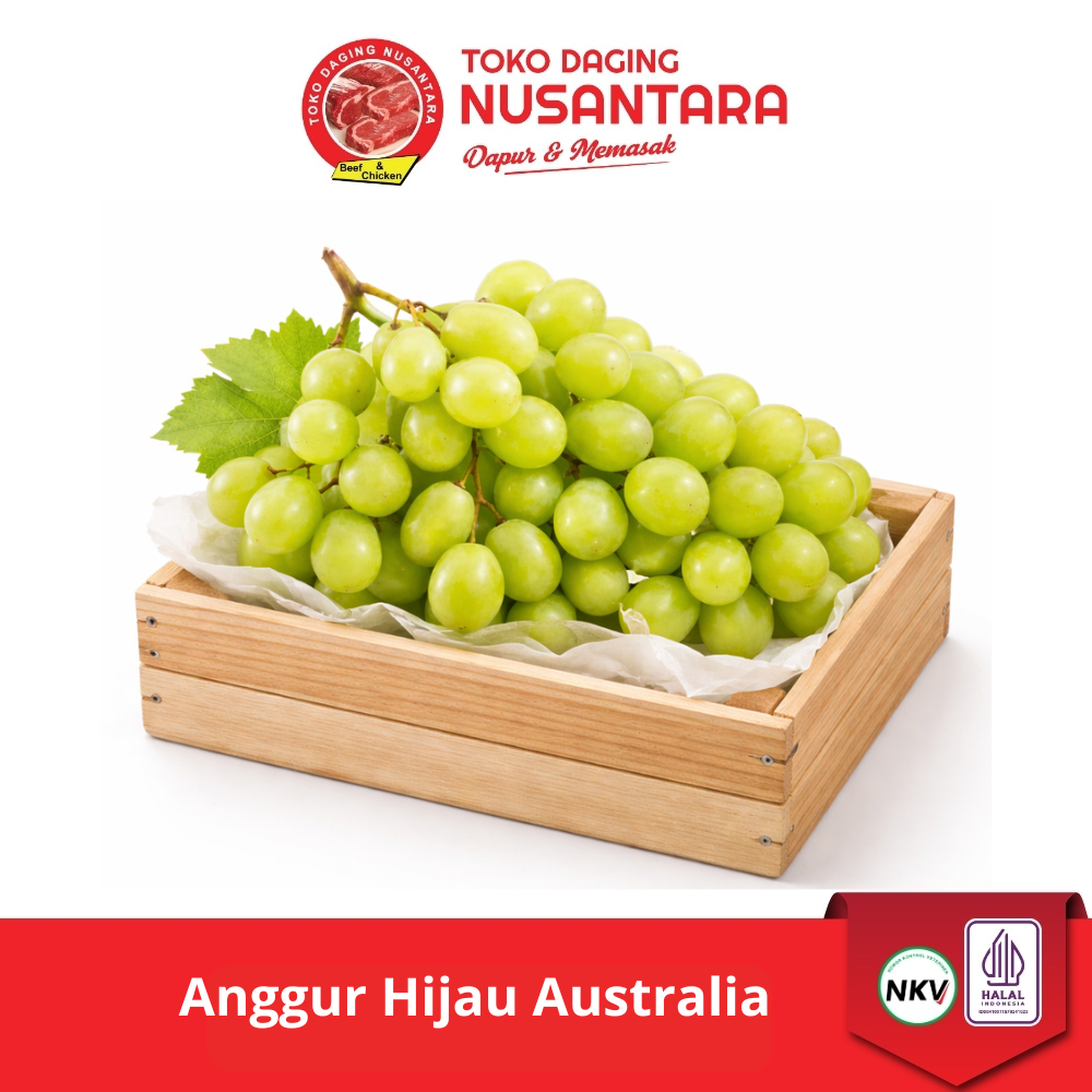 Anggur Hijau Australia Seedless 1kg – Anggur Import Tanpa Biji | Toko Daging Nusantara