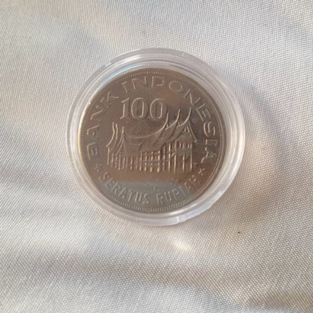 Uang Logam Koin 100 Rumah Gadang / Wayang Tipis, untuk Koleksi, Mahar