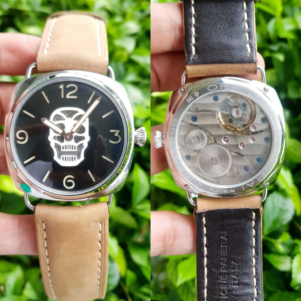 Jam Tangan Pria P-N-R Tourbillon Price-Factor Automatic Strap Leather With Box Original