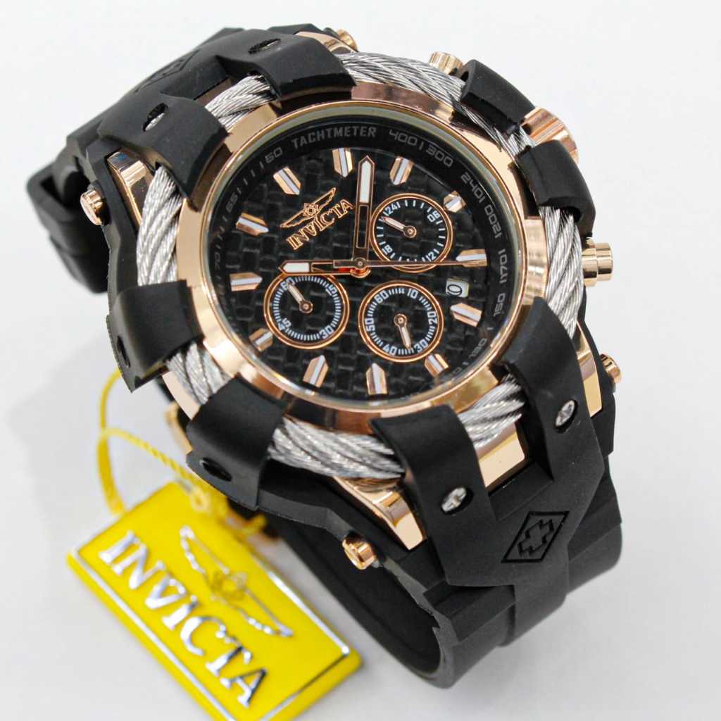 Jam Tangan Pria INVICTA Swiss Brand BOLT Edition Rubber Strap