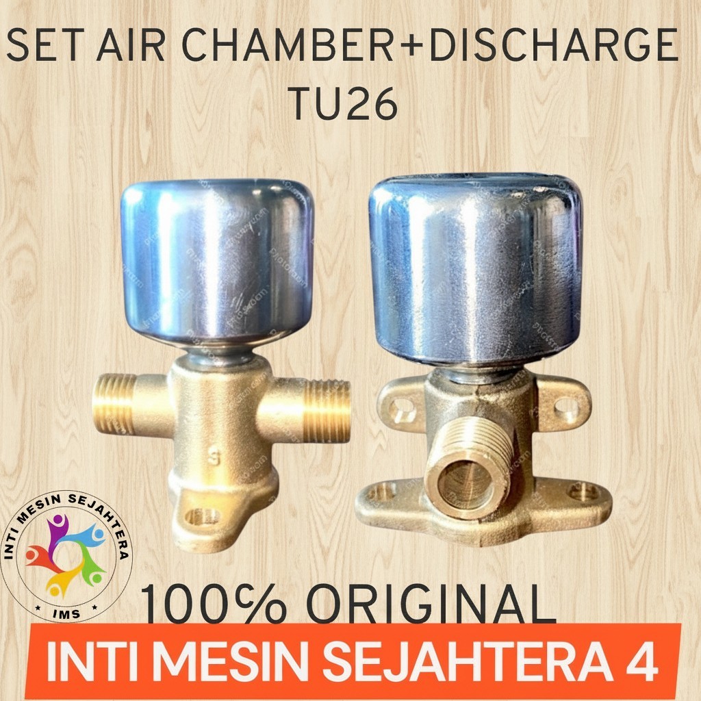 2 SET Air Chamber TU26  + Discharge Metal (KANAN DAN KIRI)– Tabung Angin Mesin Sprayer Hama