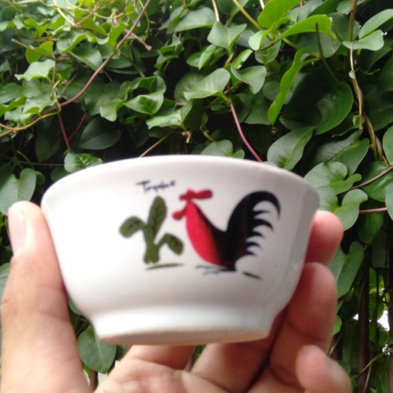 Souvenir Mangkok Sambal Motif Ayam Jago Mangkuk Ayam Keramik Kecil Mangkok Jago Mini Polos