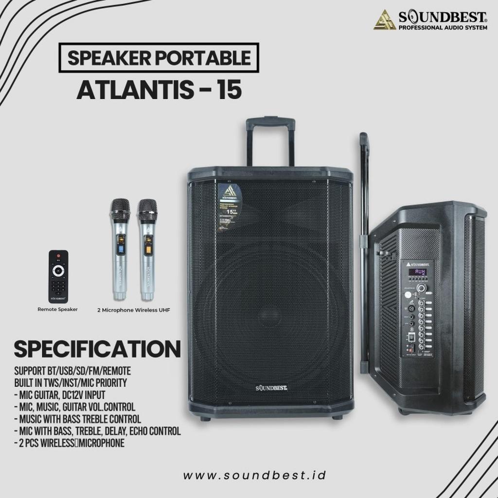 SPEAKER PORTABLE SOUNDBEST ATLANTIS 15 /ATLANTIS15 ORIGINAL SOUNDBEST