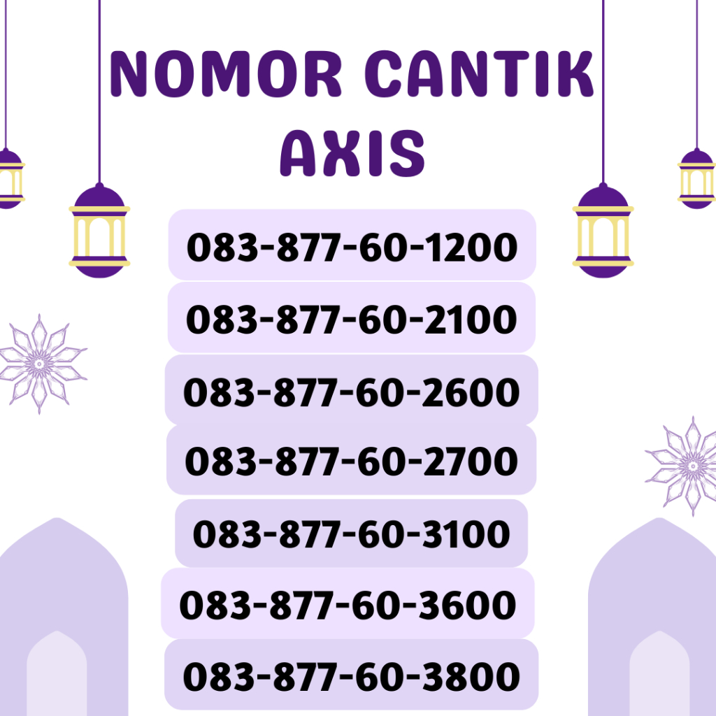 PROMO NOMOR CANTIK AXIS URUT / KARTU PERDANA AXIS CANTIK (A) / NOMOR AXIS CANTIK SPESIAL TERMURAH / 