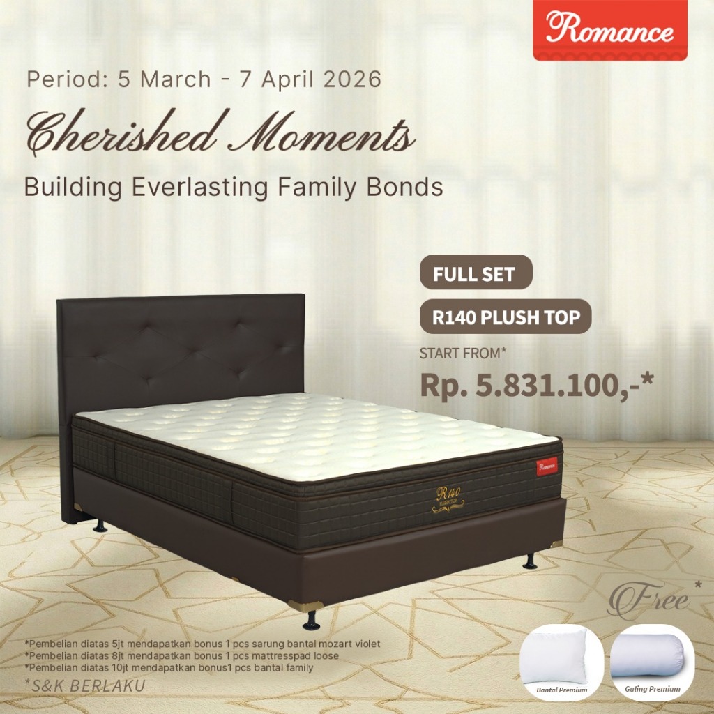 Romance - R140 Plushtop (FULL SET) (Romance Grosir)