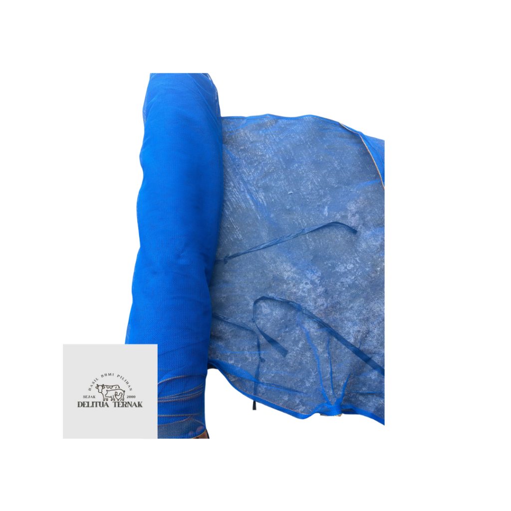 Per Meter Jaring Polynet Biru - Tahan Lama, Perlindungan Tanaman, Pengaman Bangunan