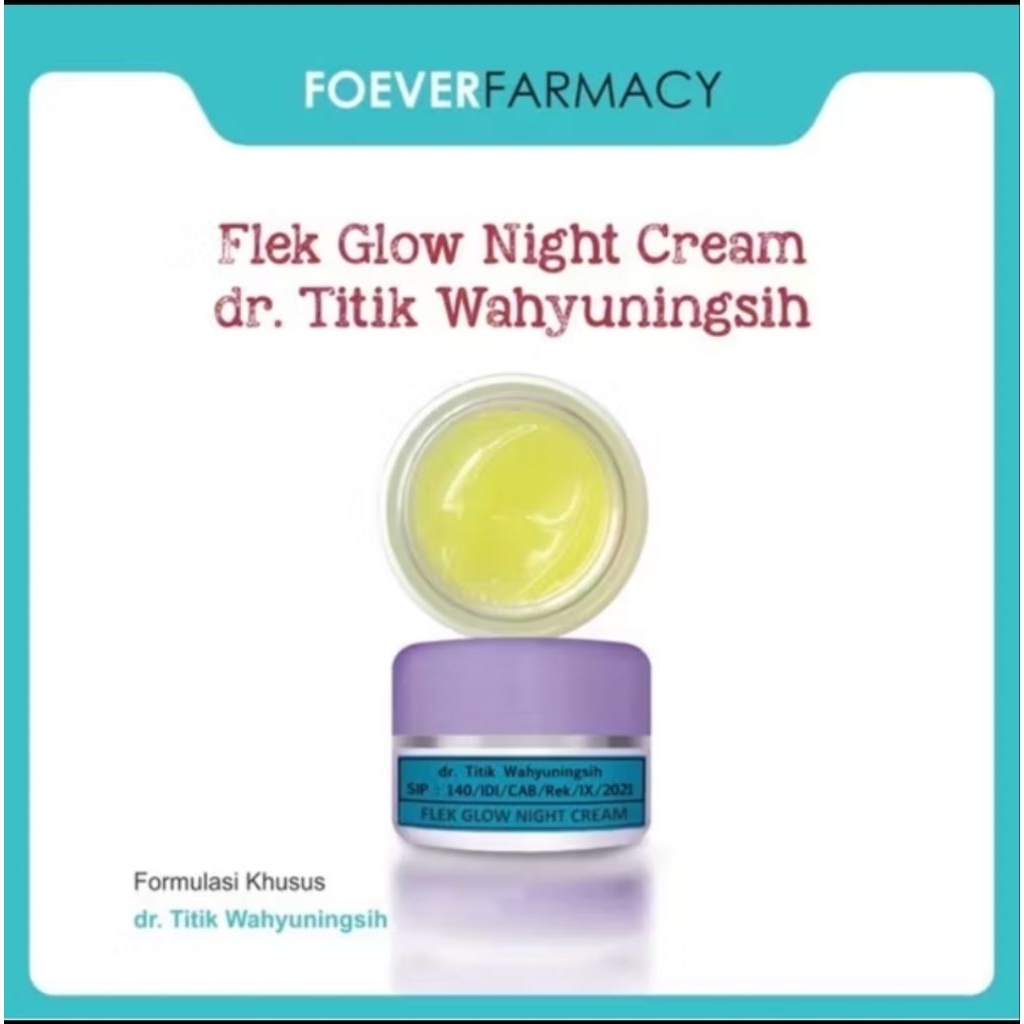 night cream flek glow dr titik farmasi