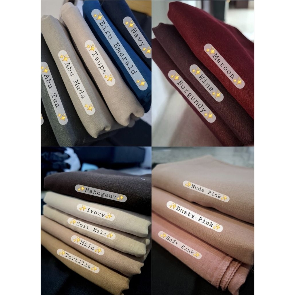 A.H - Hijab Segi Empat Paris Varisha Basic Original