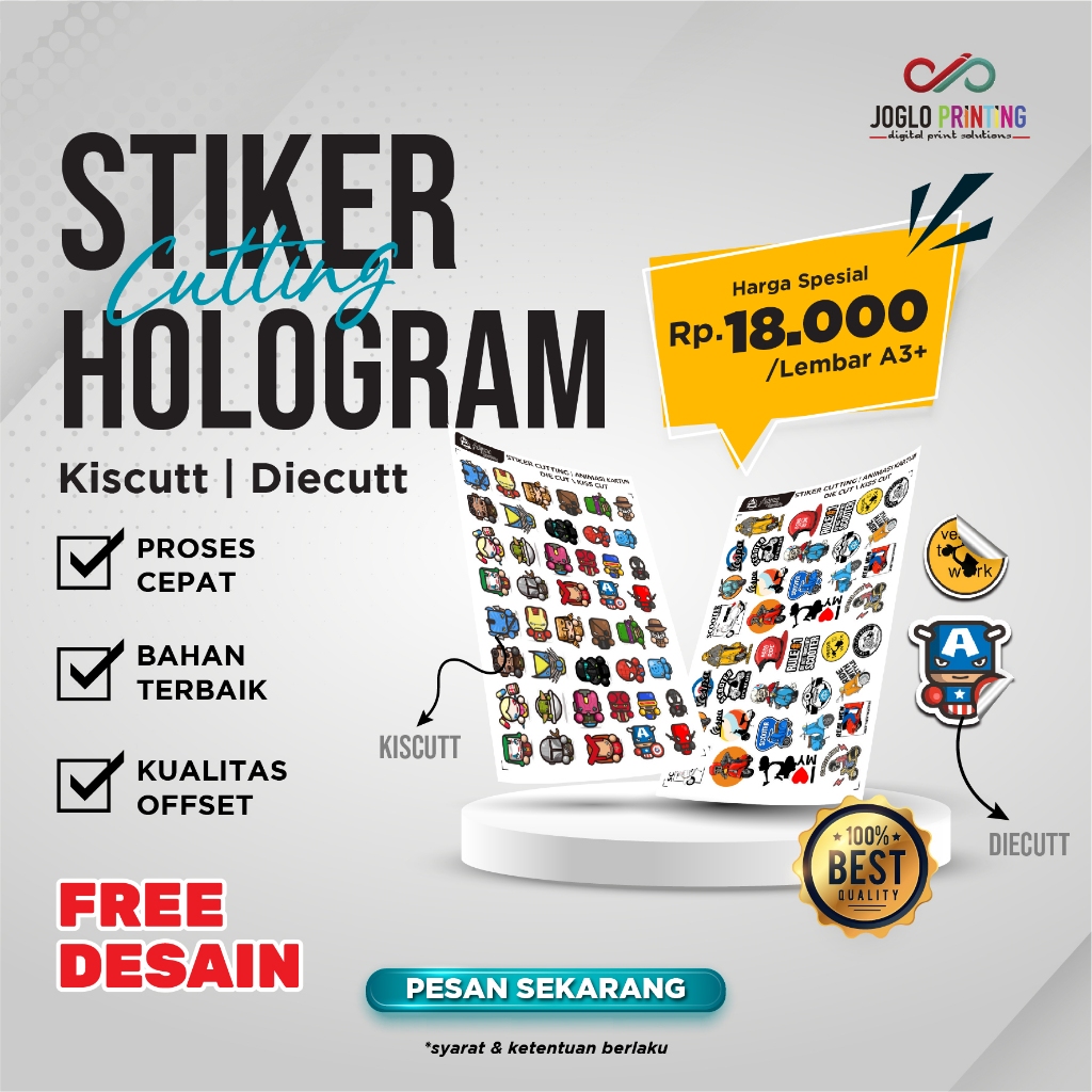 Sticker Hologram A3+ Termurah || Print Sticker Vinyl
