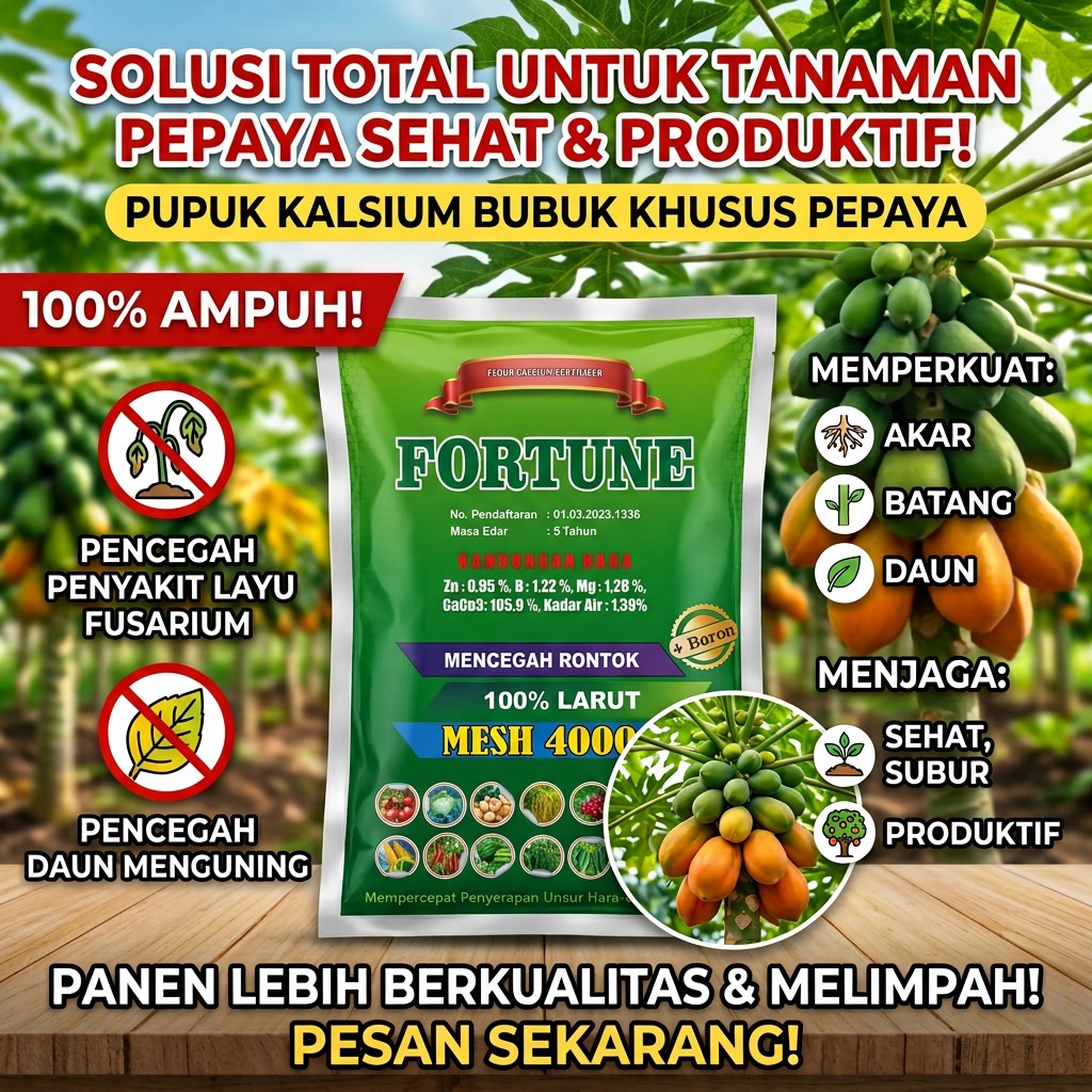 PROMO COD FORTUNE 1 KG Pupuk Kalsium Obat Pencegah Penyakit Busuk Buah Semangka - Pupuk Obat Penyaki