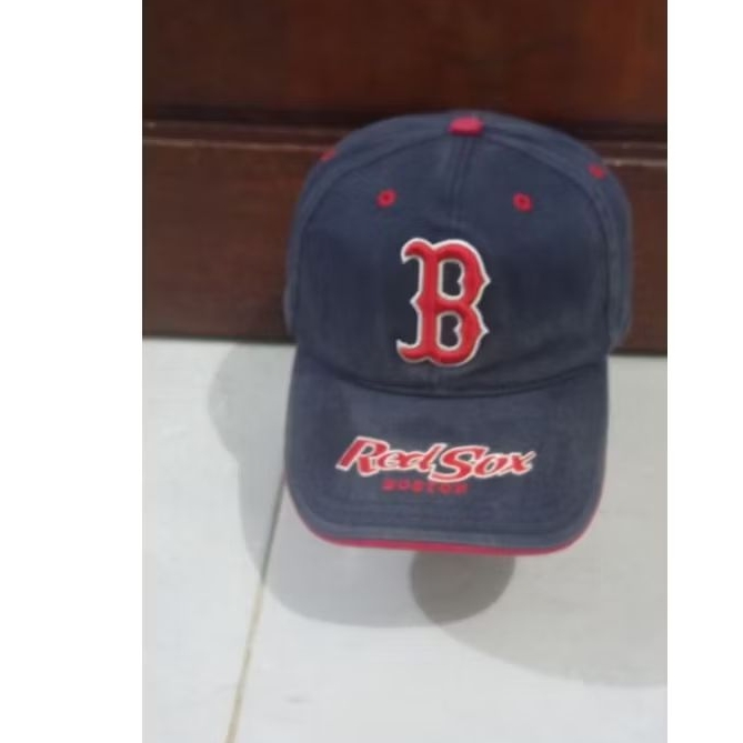 topi mlb Boston Redsox visor pendek