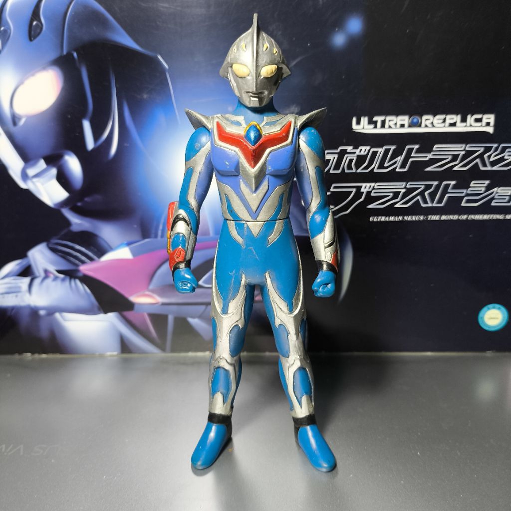 Sofubi Ultraman Nexus Junis Blue 17cm Original Bandai 2004