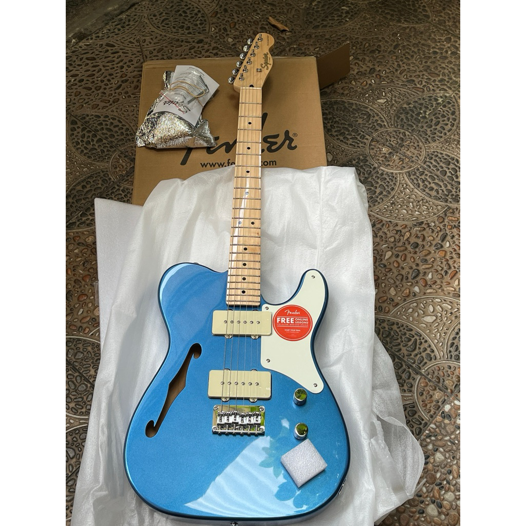Squier Paranormal Cabronita Telecaster Thinline - Lake Placid Blue