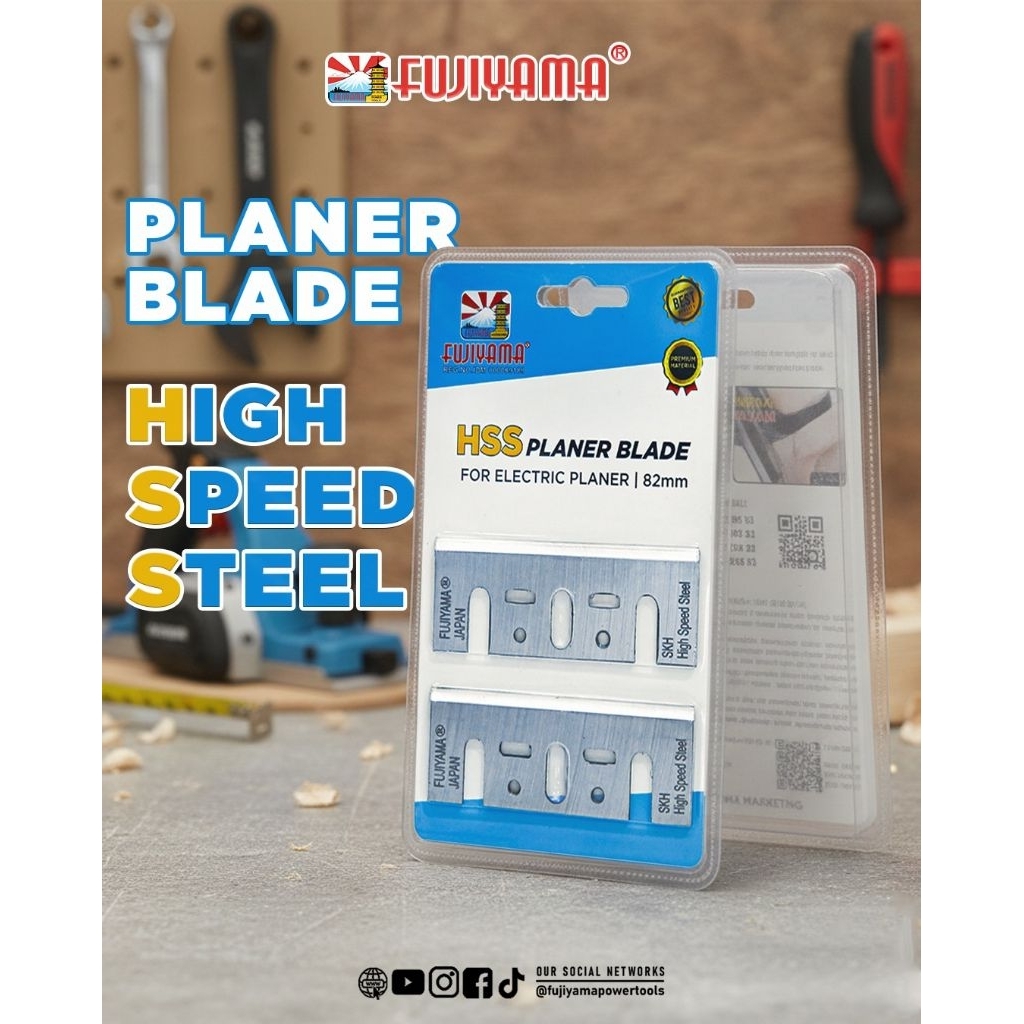 ORIGINAL FUJIYAMA HSS PISAU SERUT PLANER KAYU 82MM / MATA PISAU SUGU PLANER KAYU HSS FUJIYAMA BISA C