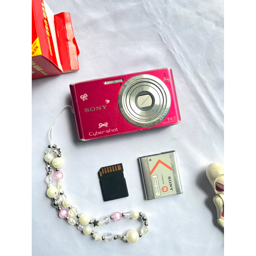 Kamera digicam Sony Cybershot W610 Pinkk Fullset