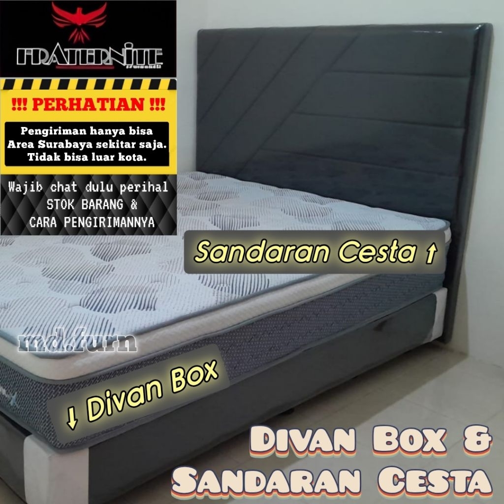 Divan & Sandaran tipe FULL model Cesta dll ( Dipan bisa untuk Springbed & Kasur Busa ) 120 / 140 / 1