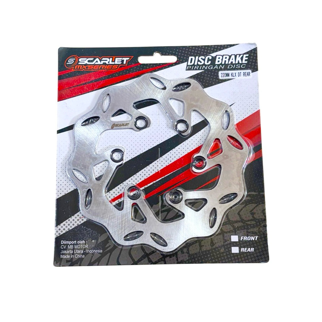 PIRINGAN CAKRAM BELAKANG KLX150 DT 220MM SCARLET RACING