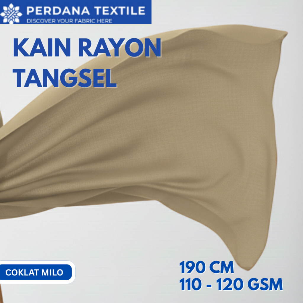 Kain Rayon Non Spandex Coklat Milo Tangsel Kain Tencel Coklat Milo Ringan Lembut Rayon Premium 1 ROL