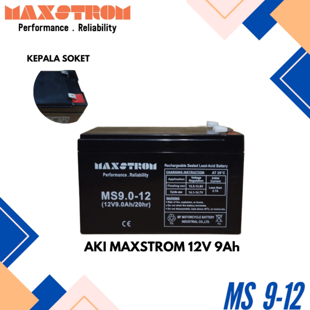 Aki Kering Maxstrom Aki Sprayer Hama 12V 9AH