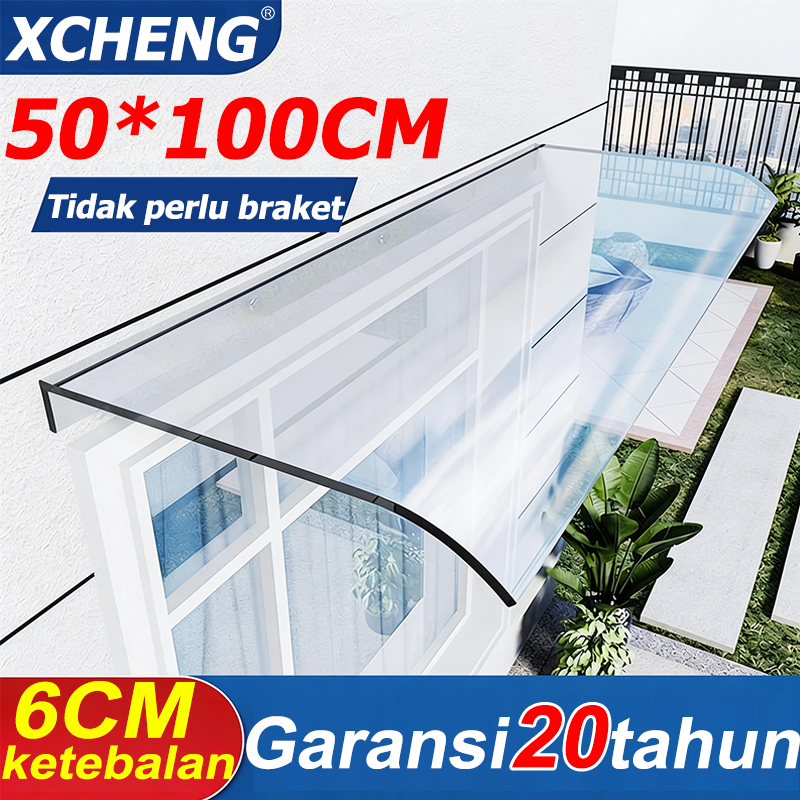 50*100CMTenda Tak Terlihat Canopy Kanopi  Atap Transparan canopy outdoor atap rumah teras anti hujan