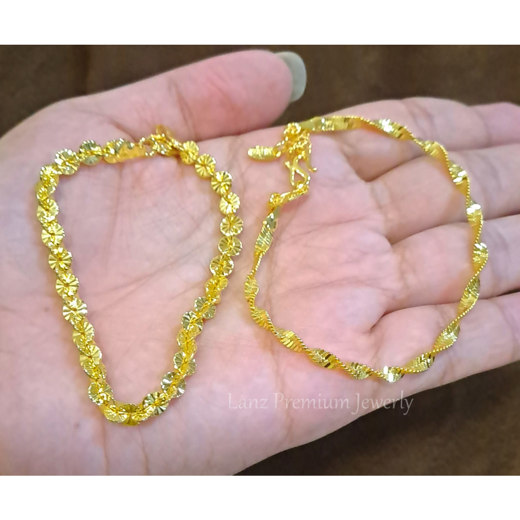 Gelang Premium Nuri Ulir Grade A Titanium Emas 24K