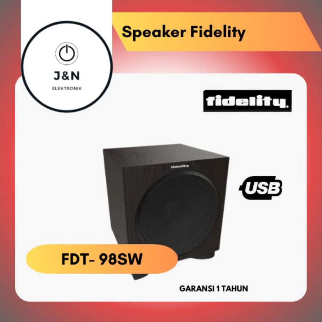Fidelity FDT-98SW 12 Inch Subwoofer Aktif Original
