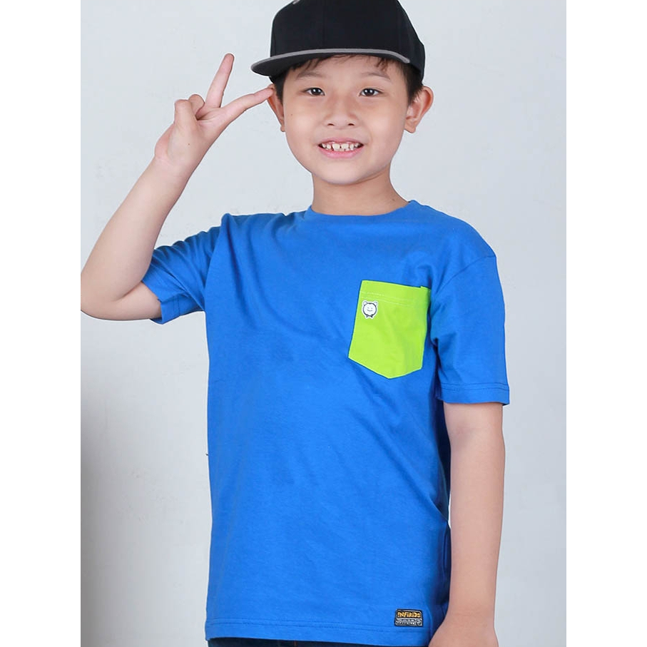 Kaos Anak Cowok Biru Tebal Original Bandung
