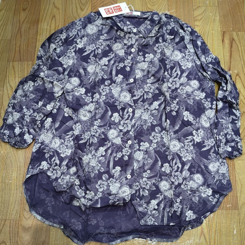 PRODUK BARU BAJU BRAND UNIQLO BUSUI FRIENDLY WANITA DENIM DAN PURPLE