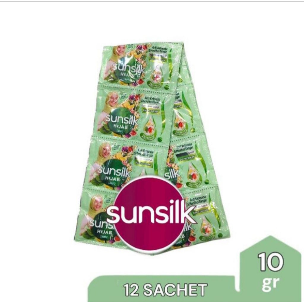 Sunsilk Shampoo Hijab Anti Ketombe dan Menthol Dingin 8ml 1 Renceng isi 12 Sachet