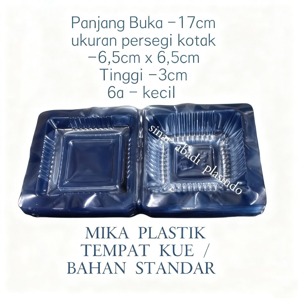 Plastik Mika kue uk 6A -6a-7x,(isi 100pcs),kotak plastik, tempat kue