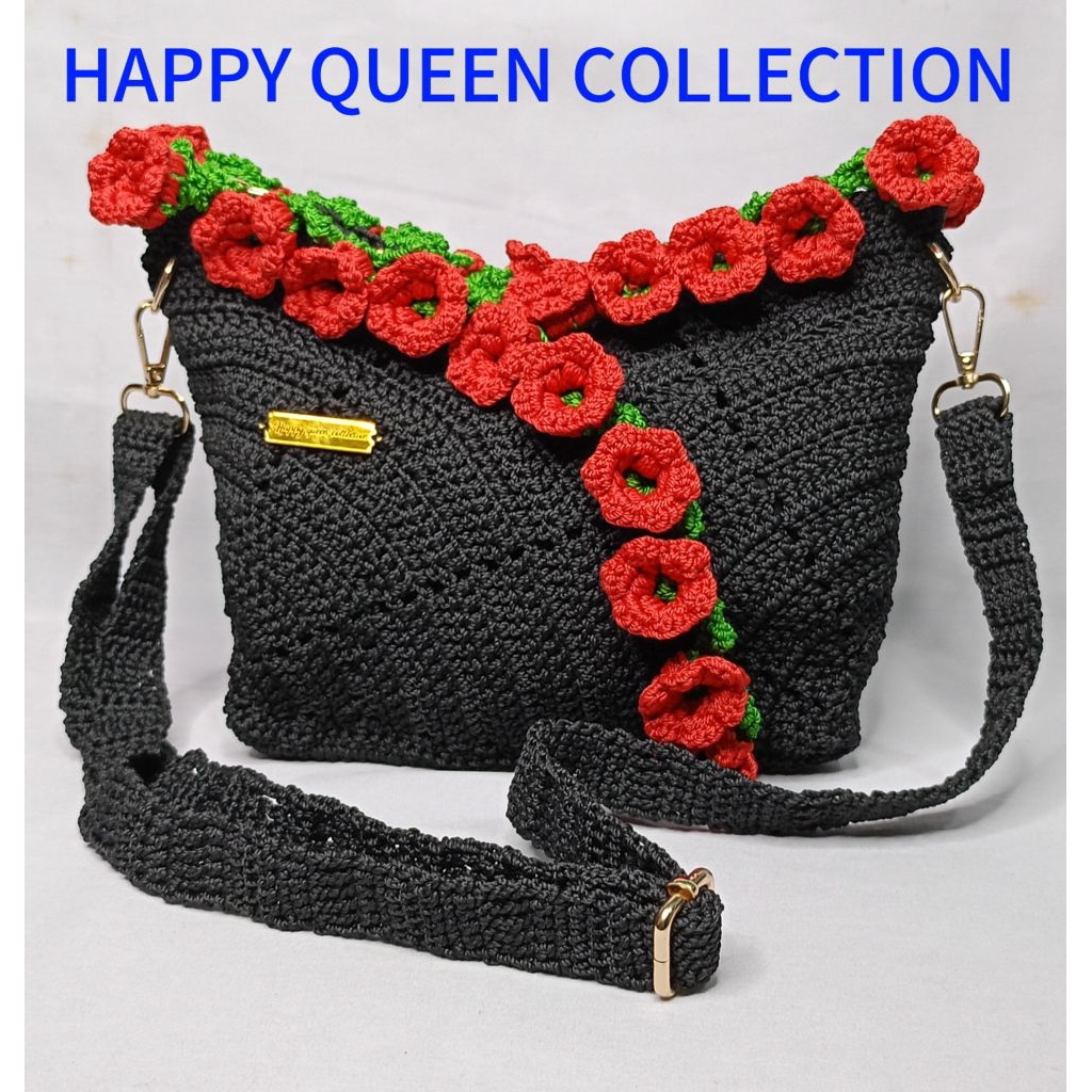 TAS RAJUT SELEMPANG MOTIF HANDMADE