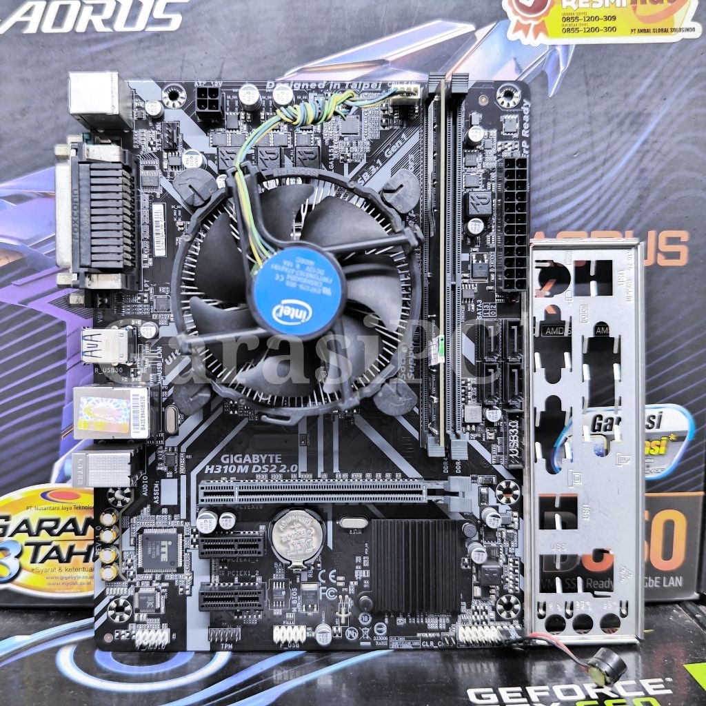 PAKET Motherboard H310 Gigabyte Processor Intel i5-8400T Coffe Lake Memory RAM 4GB DDr4