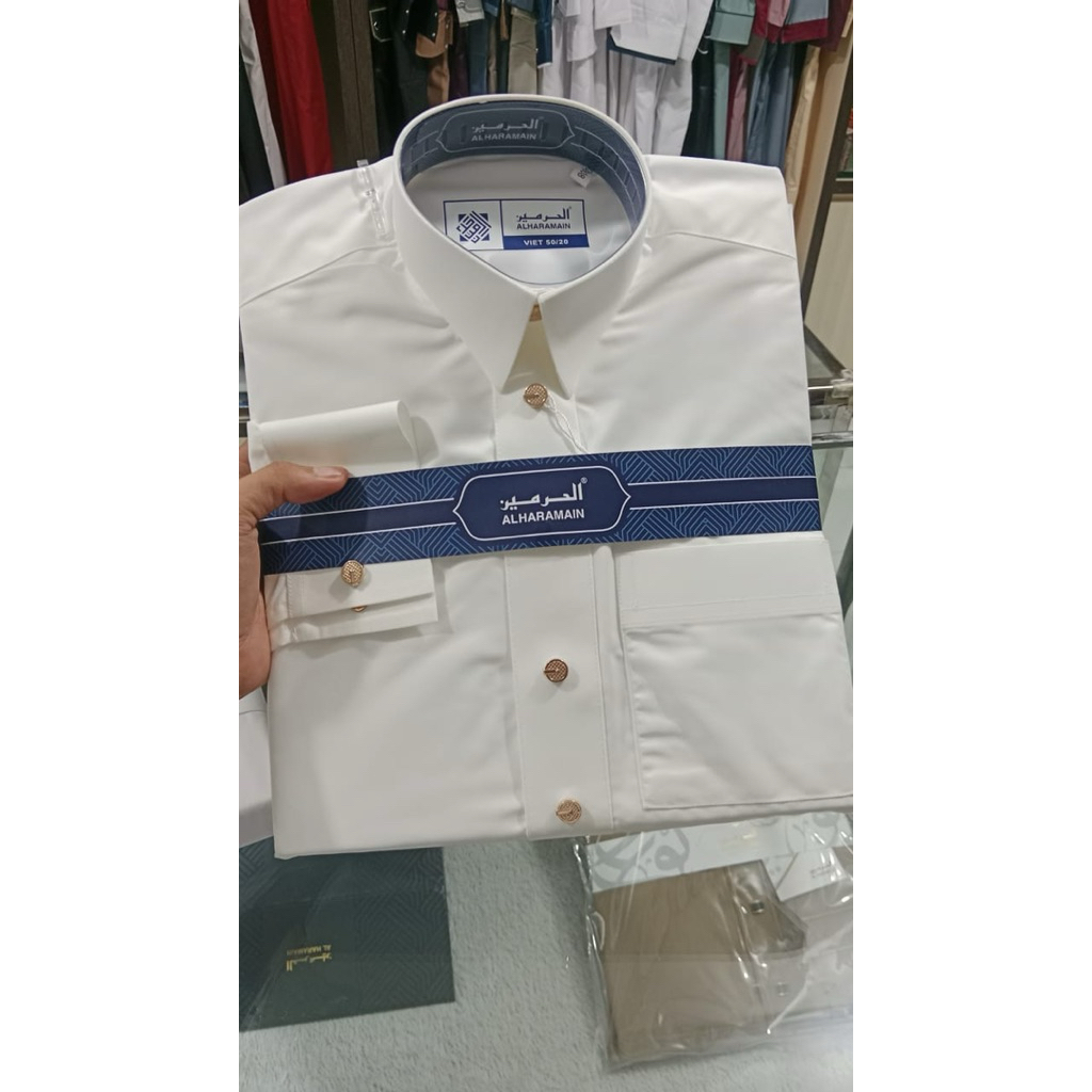 gamis Al HARAMAIN PREMIUM PUTIH SLIMFIT