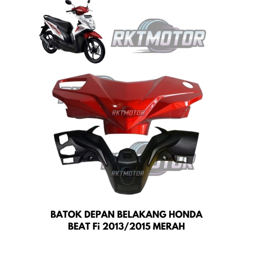 BATOK SET DEPAN BELAKANG HONDA BEAT FI 2013/2015 MERAH // BATOK DEPAN BELAKANG BEAT FI