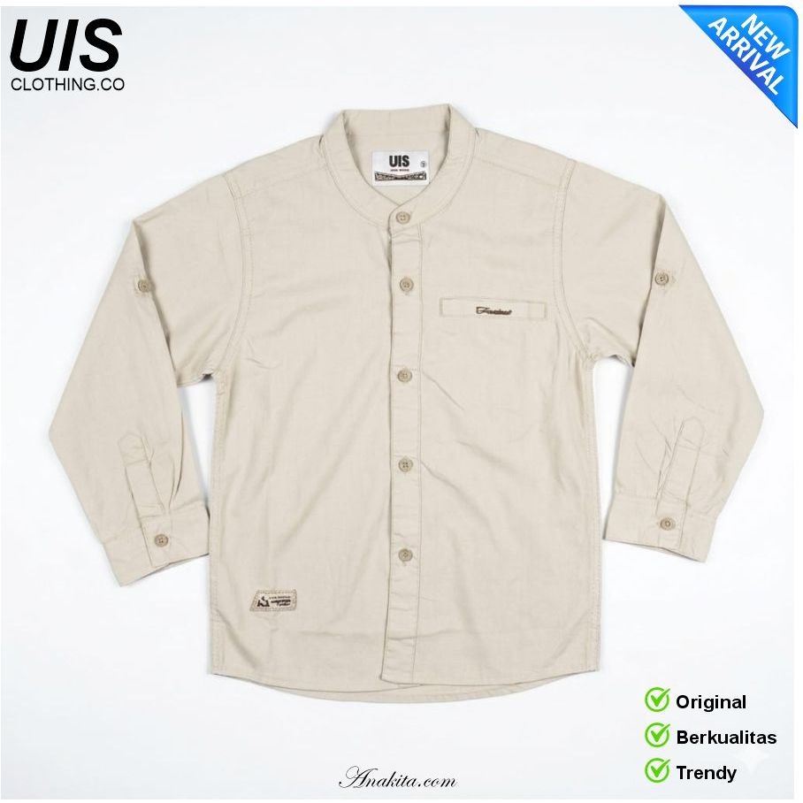 Kemeja Lengan Panjang Anak Laki-Laki Kerah Shanghai UIS Katun Bordir FASTEST