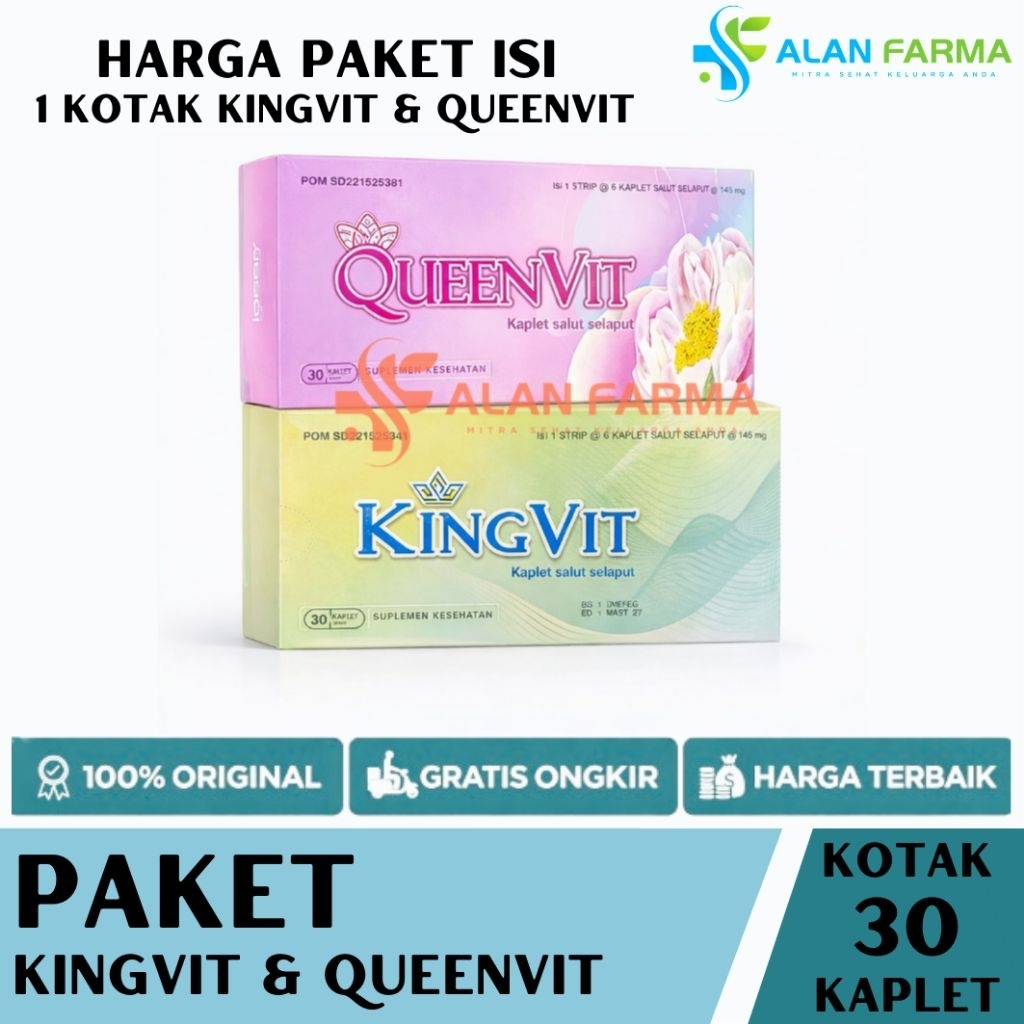 Paket Kingvit dan Queenvit isi 30 Kaplet MASING MASING 1 BOX