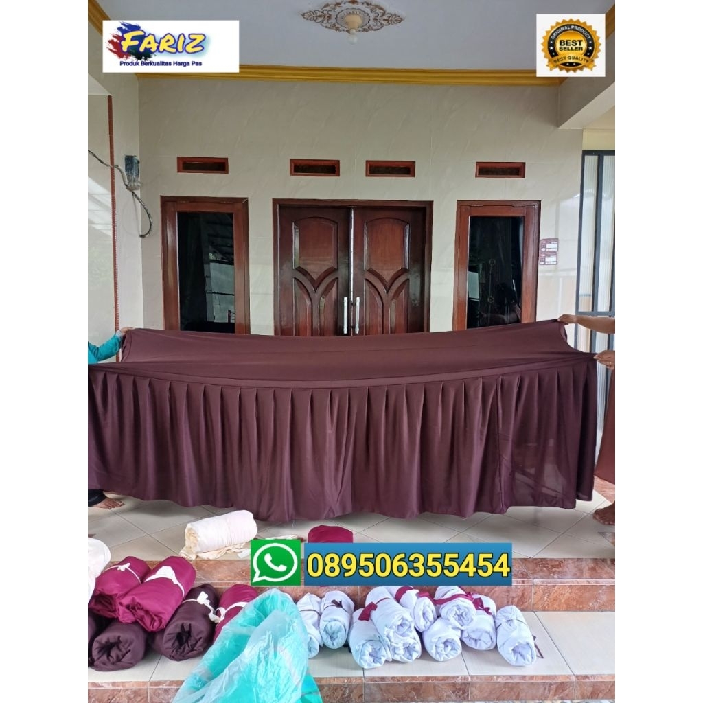 cover meja prasmanan| taplak meja| Cover meja| kain abutay filamin- kain mengkilap